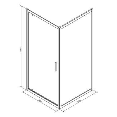 AM.PM Душевая кабина без поддона Like Square 90 (W80G-303-090MT)